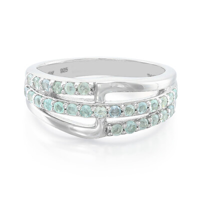 Anillo en plata con Turmalina Paraíba