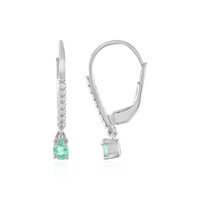 Pendientes en plata con Esmeralda de Colombia