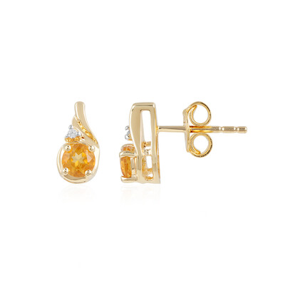Pendientes en plata con Citrino