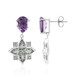 Pendientes en plata con Amatista Rosa de Francia (Remy Rotenier)
