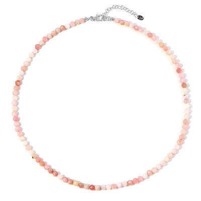 Collar en plata con Ópalo rosa