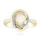 Anillo en oro con Ópalo blanco de Brasil