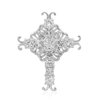 Colgante en plata con Topacio blanco