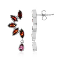 Pendientes en plata con Granate de Mozambique