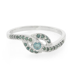 Anillo en plata con Diamante fantasía