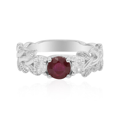 Anillo en plata con Rubí de Madagascar