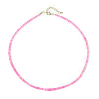 Collar en plata con Ópalo rosa de Etiopía