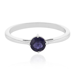 Anillo en plata con Iolita