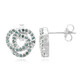 Pendientes en plata con Diamante fantasía