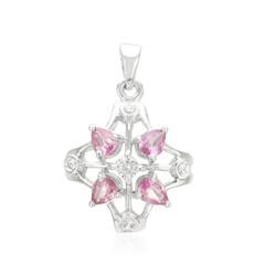 Colgante en plata con Zafiro de Ceilán rosa