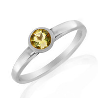 Anillo en plata con Cuarzo del Ouro Verde