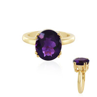 Anillo en plata con Amatista de Zambia