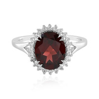 Anillo en plata con Granate de Mozambique