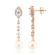 Pendientes en plata con Perla blanca Freshwater