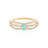 Anillo en oro con Turmalina Paraíba de Brasil (AMAYANI)
