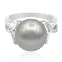 Anillo en oro con Perla cultivada de Tahití (TPC)