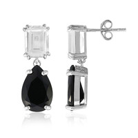 Pendientes en plata con Espinela negra