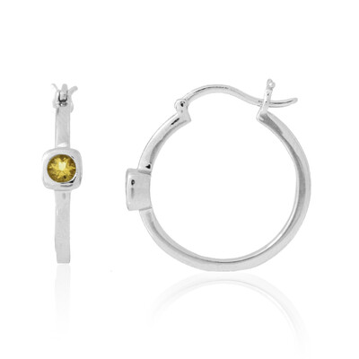 Pendientes en plata con Escapolita cognac