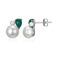Pendientes en plata con Perla Freshwater