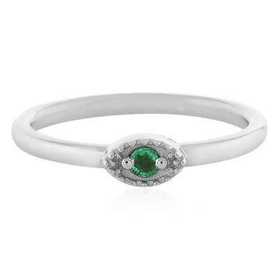 Anillo en plata con Esmeralda de Colombia