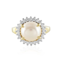 Anillo en plata con Perla blanca Freshwater