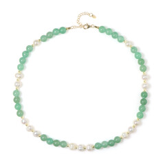 Collar en plata con Aventurina verde (Riya)
