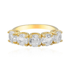 Anillo en plata con Topacio blanco