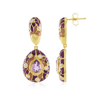 Pendientes en plata con Amatista Rosa de Francia(Adela Silber)
