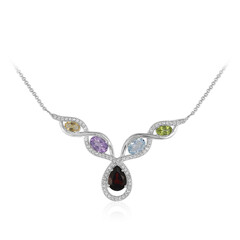 Collar en plata con Granate de Mozambique