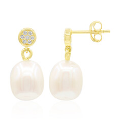 Pendientes en plata con Perla Freshwater