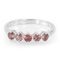 Anillo en plata con Turmalina rosa de Nigeria