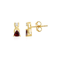 Pendientes en plata con Granate de Mozambique