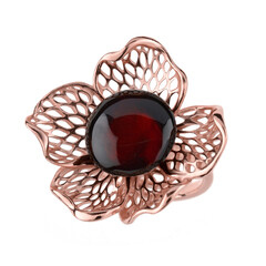 Anillo en plata con Ámbar cereza del Báltico