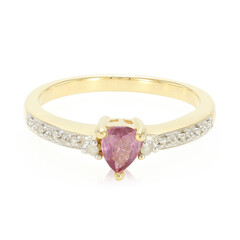 Anillo en oro con Zafiro Padparascha no calentado
