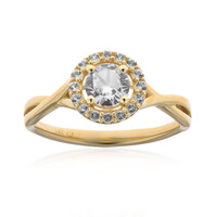 Anillo en oro con Zafiro blanco (CIRARI)