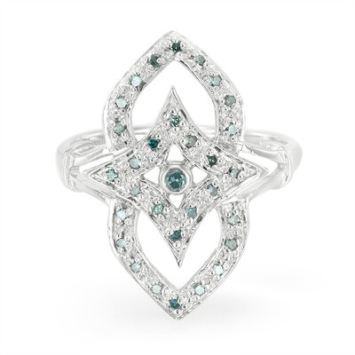 Anillo en plata con Diamante fantasía
