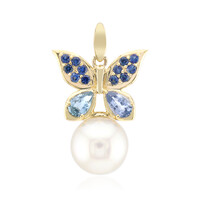 Colgante en oro con Perla blanca del mar del sur (Michelle Albala)