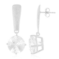 Pendientes en plata con Topacio blanco