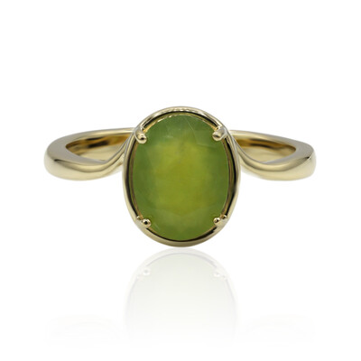 Anillo en oro con Ópalo verde de Brasil (Tenner Diniz)