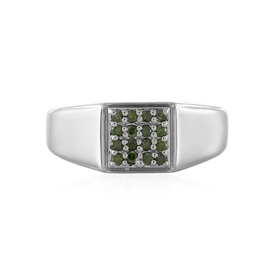 Anillo en plata con Diamante I3 verde