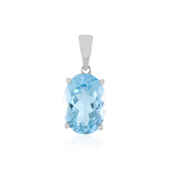 Colgante en plata con Topacio azul cielo