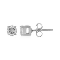 Pendientes en plata con Topacio blanco