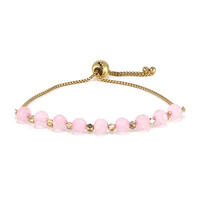 Brazalete en plata con Cuarzo rosa