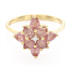 Anillo en oro con Zafiro Padparascha no calentado (AMAYANI)