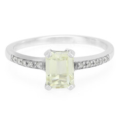 Anillo en plata con Cuncita amarillo canario