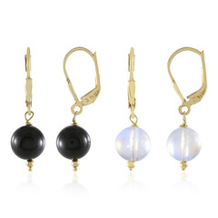 Pendientes en plata con Turmalina negra de Brasil