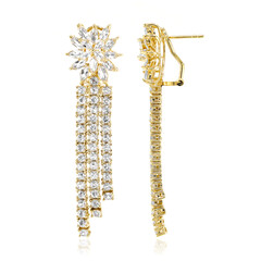 Pendientes en plata con Topacio blanco
