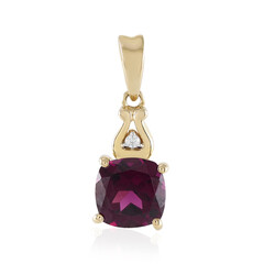 Colgante en oro con Granate Magenta