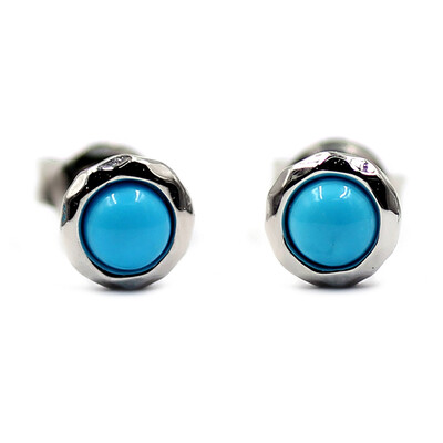 Pendientes en plata con Turquesa bella durmiente (Faszination Türkis)