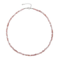 Collar en plata con Cuarzo Fresa